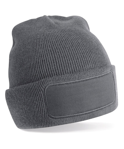 Beechfield B445R Recycled original patch beanie in Graphite Grey