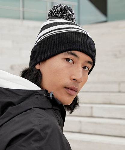 Beechfield B473R Striped fan beanie