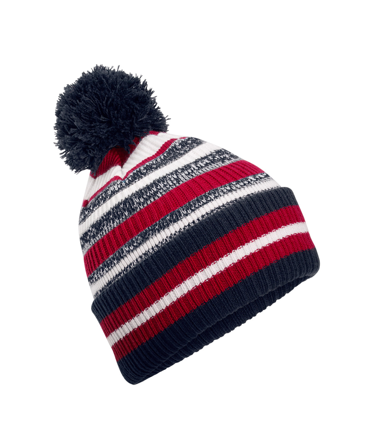 Beechfield B474R Multi-sport fan beanie in French Navy/Classic Red/White