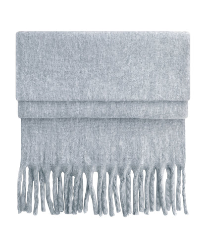 Beechfield B496R Fluffy scarf in Heather Grey