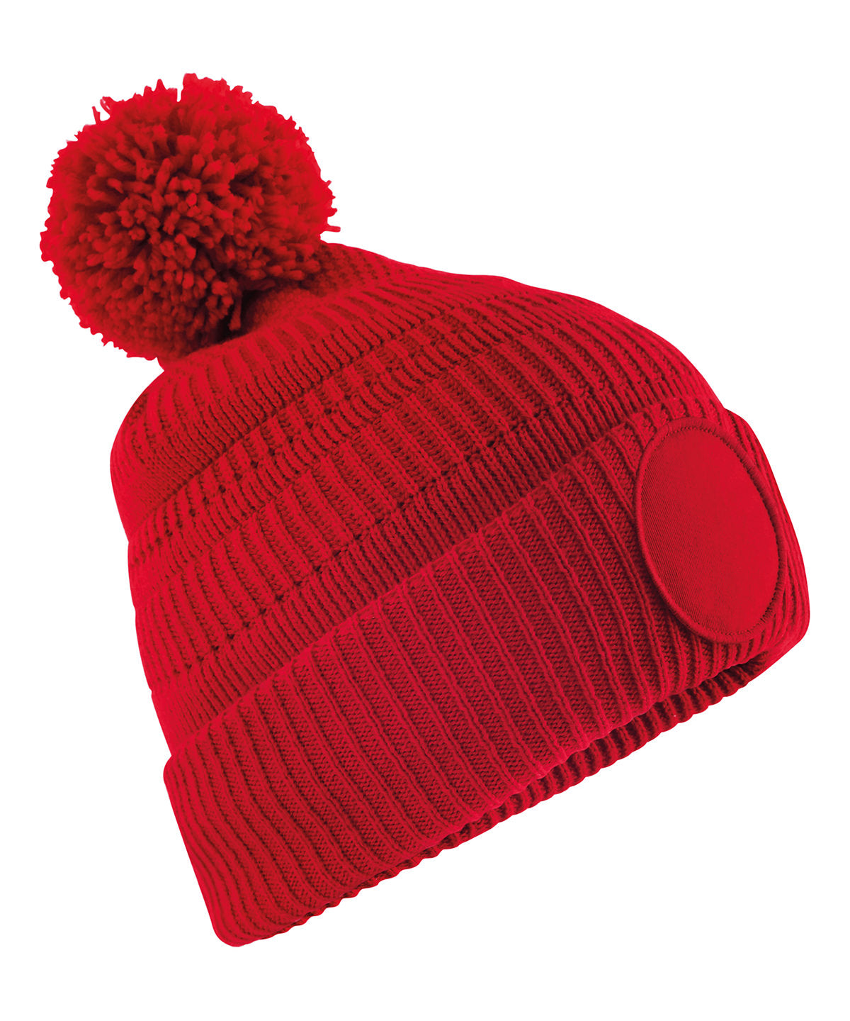 Beechfield B530R Fan patch beanie in Classic Red