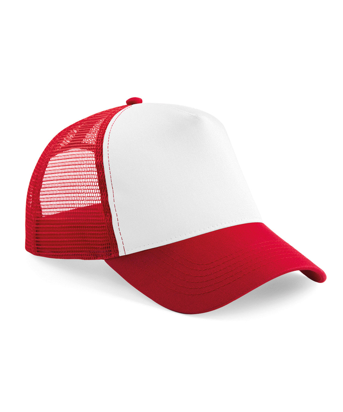 Beechfield B640B Junior snapback trucker in Classic Red/White