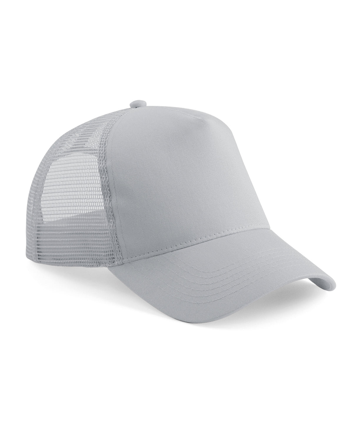 Beechfield B640B Junior snapback trucker in Light Grey/Light Grey