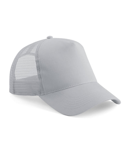 Beechfield B640B Junior snapback trucker in Light Grey/Light Grey