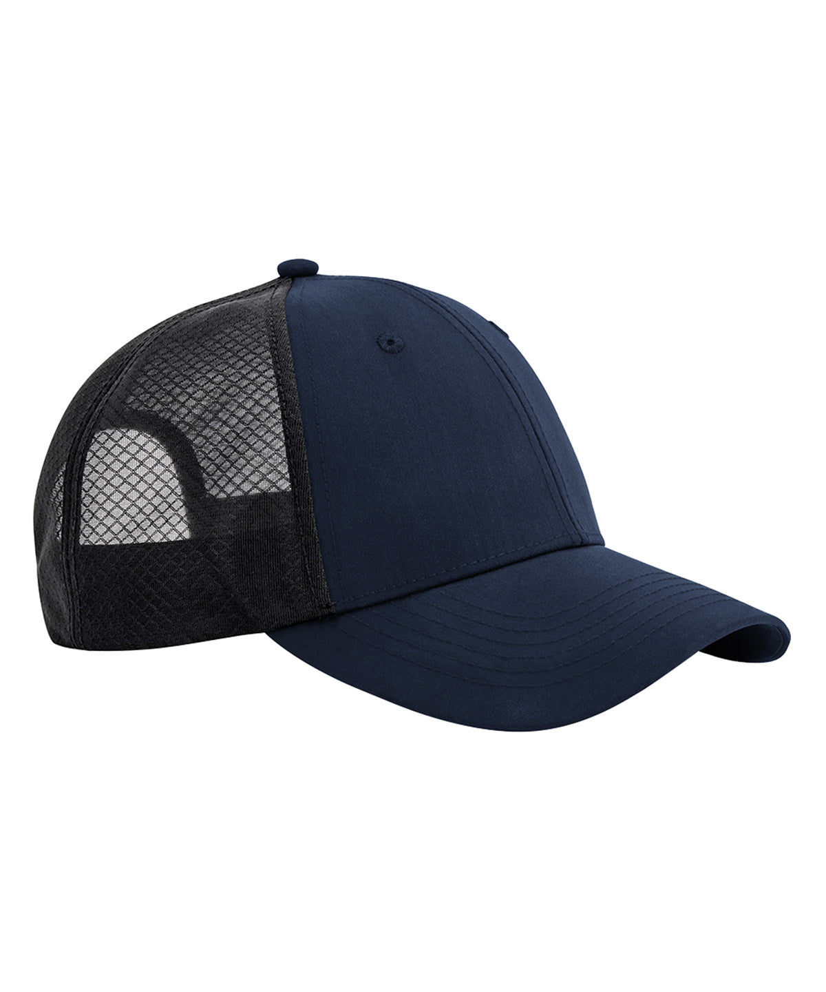 Beechfield B644R Technical mesh trucker in Navy/Black