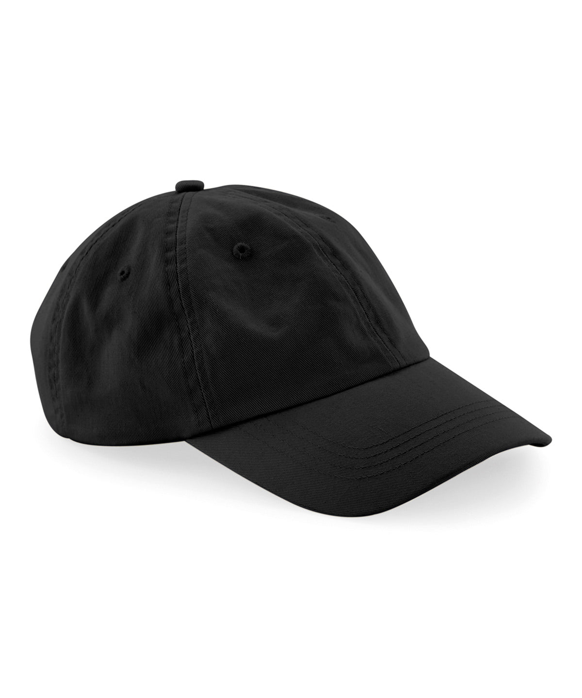 Beechfield B652N Organic cotton 6-panel dad cap in Black