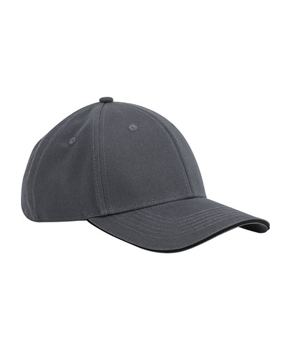 Beechfield B820C EarthAware® classic organic cotton 6-panel cap – sandwich peak in Graphite Grey/Black