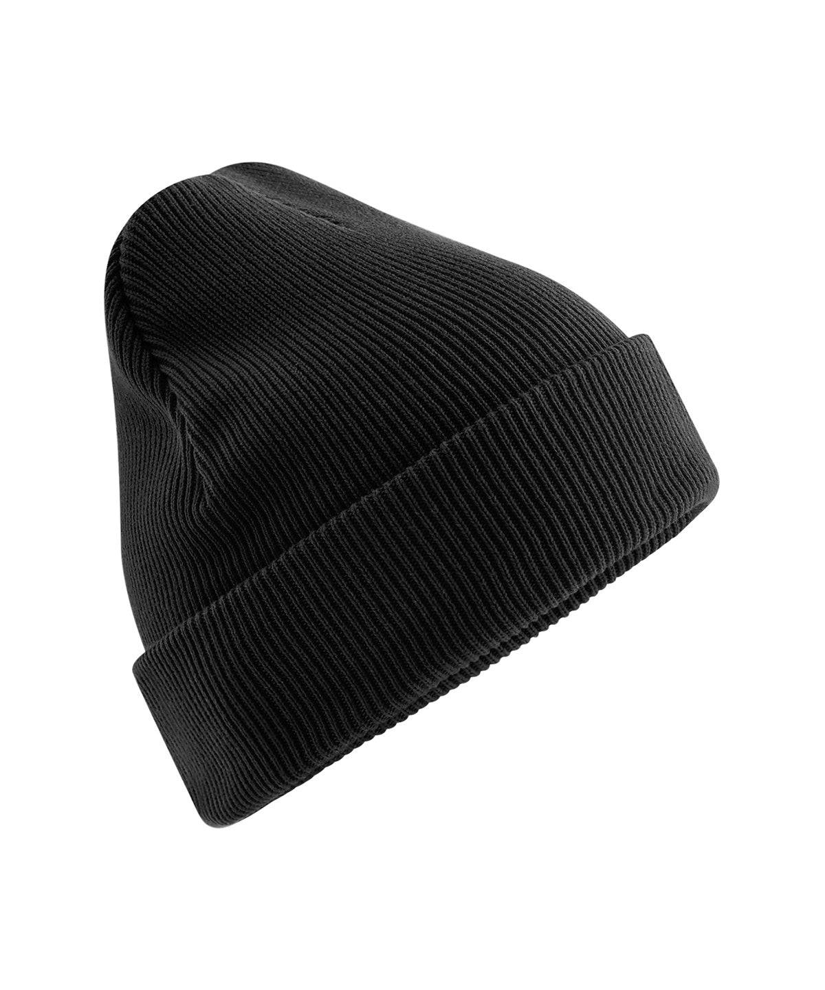 Beechfield B830N Organic cotton original cuffed beanie in Black