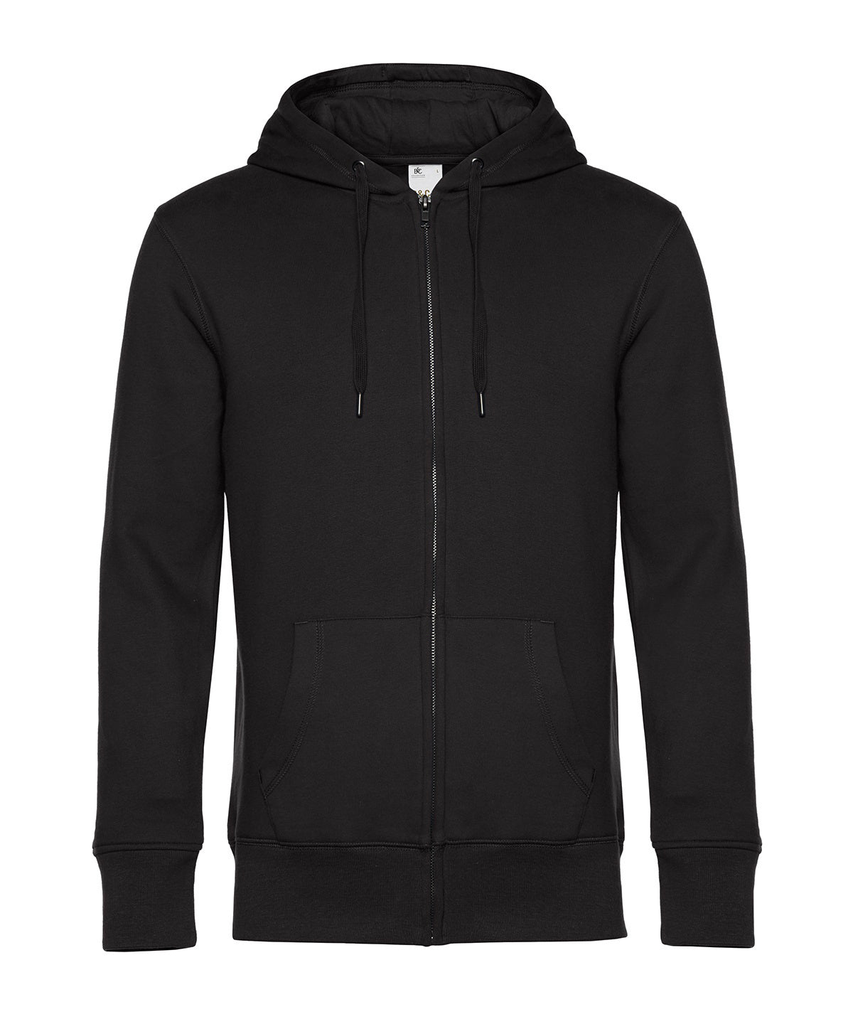 B&C Collection BA012 B&C KING Zipped Hood in Black Pure*