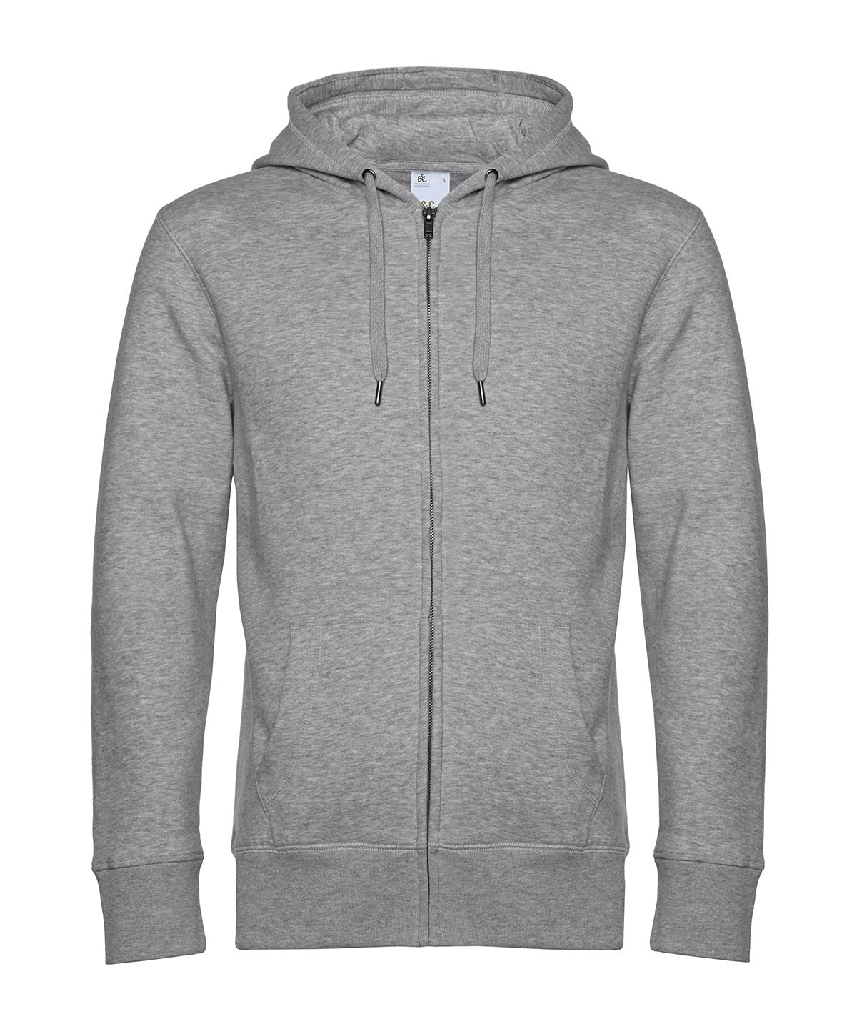 B&C Collection BA012 B&C KING Zipped Hood in Heather Grey*