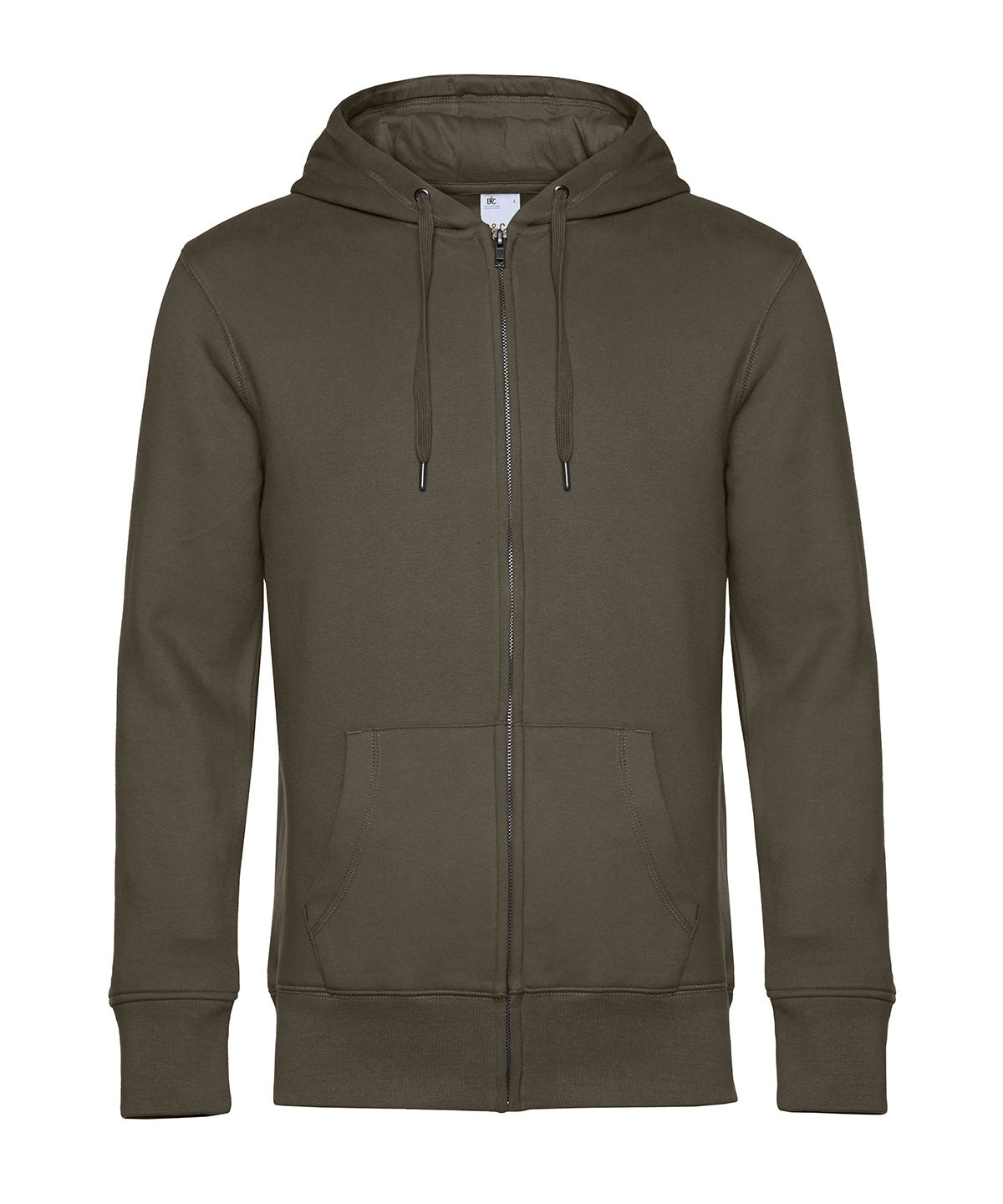 B&C Collection BA012 B&C KING Zipped Hood in Khaki