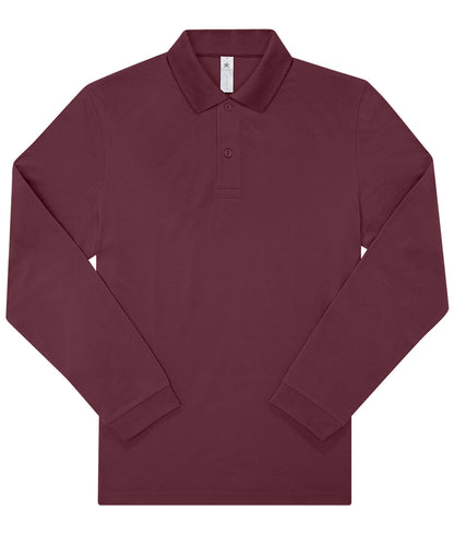 B&C Collection BA262 B&C My Polo 180 LSL in Burgundy