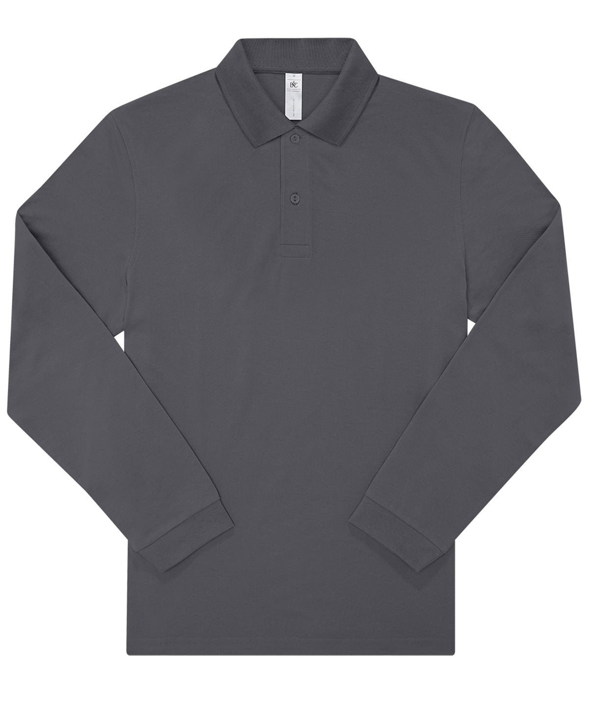 B&C Collection BA264 B&C My Polo 210 LSL in Dark Grey