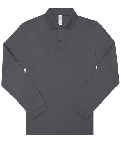 B&C Collection BA264 B&C My Polo 210 LSL in Dark Grey