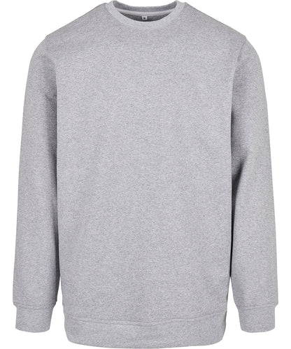 Build Your Brand Basic BB003 Basic crew neck in Heather Grey