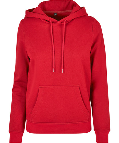 Build Your Brand Basic BB007 Women's basic hoodie in City Red