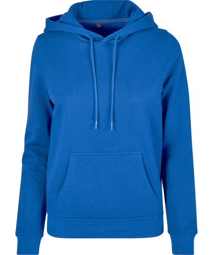 Build Your Brand Basic BB007 Women's basic hoodie in Intense Blue