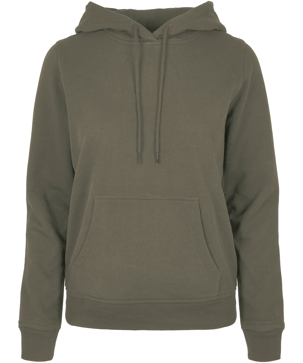 Build Your Brand Basic BB007 Women's basic hoodie in Olive
