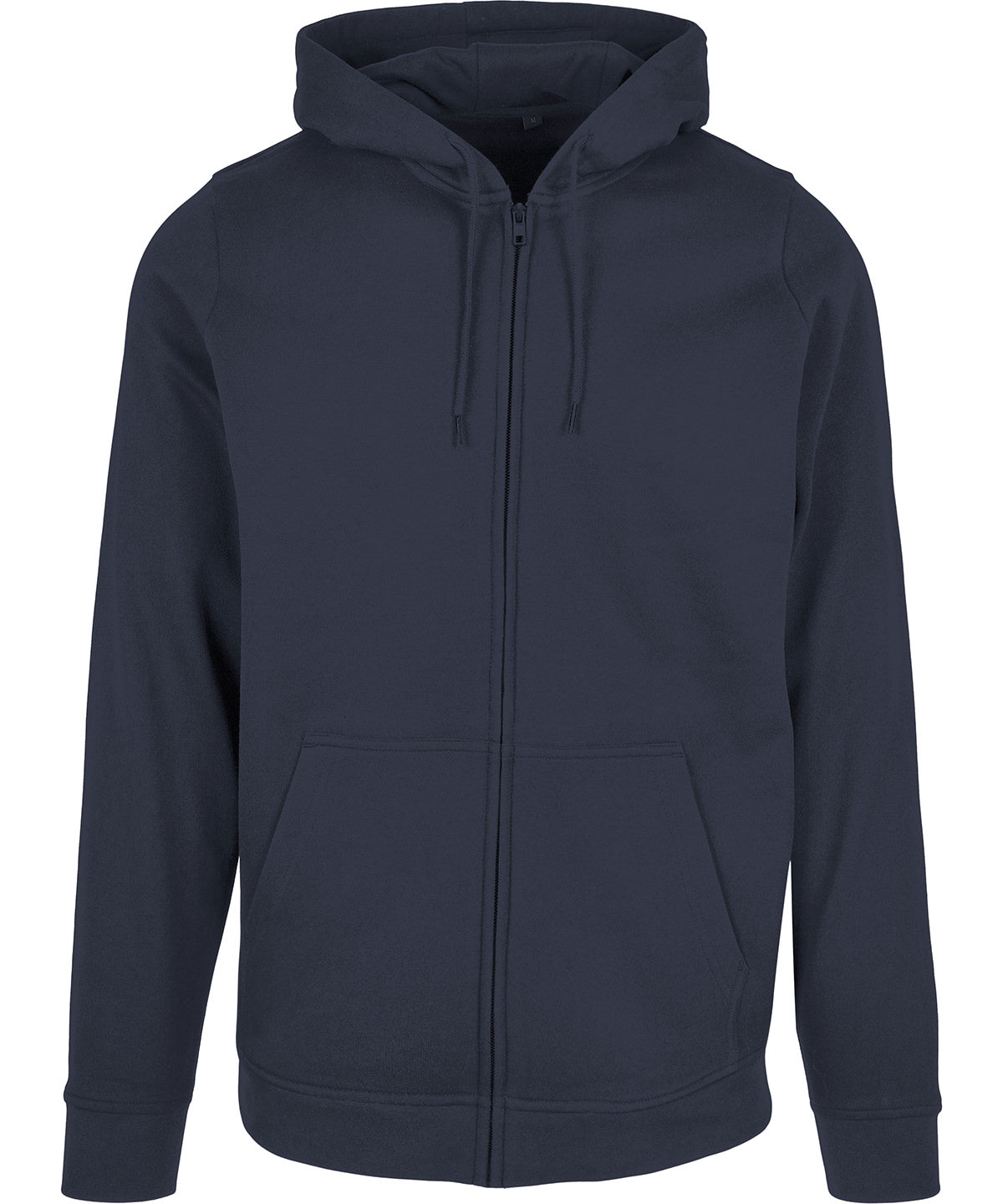 Build Your Brand Basic BB008 Basic zip hoodie in Navy