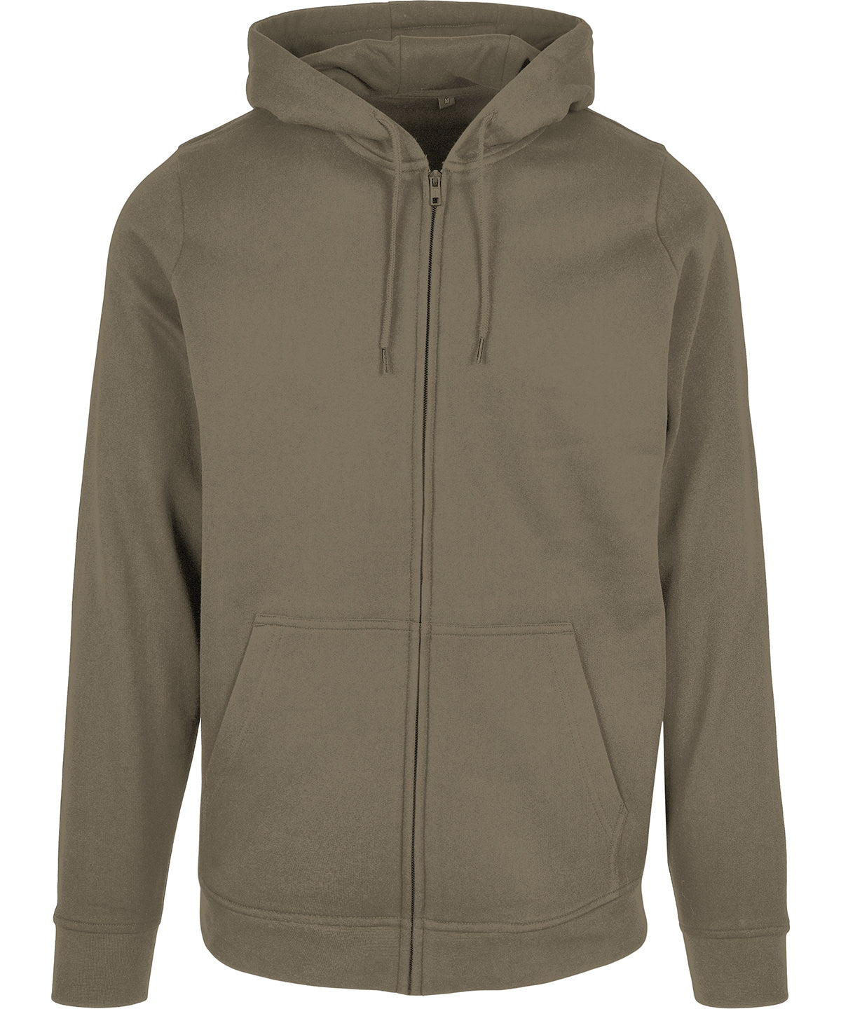 Build Your Brand Basic BB008 Basic zip hoodie in Olive