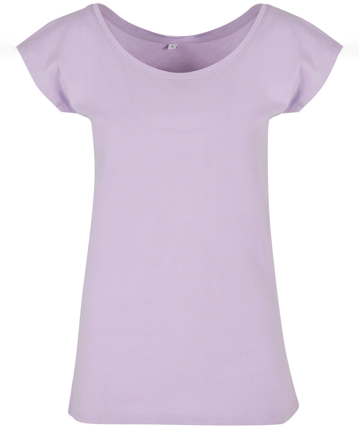 Build Your Brand Basic BB013 Women's wide neck tee in Lilac