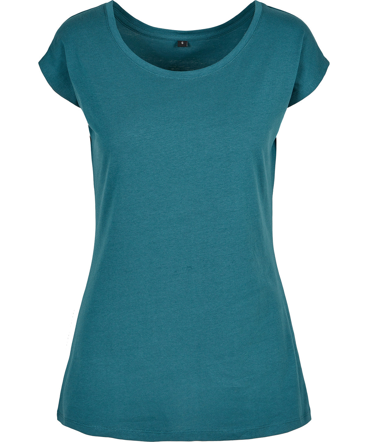 Build Your Brand Basic BB013 Women's wide neck tee in Teal