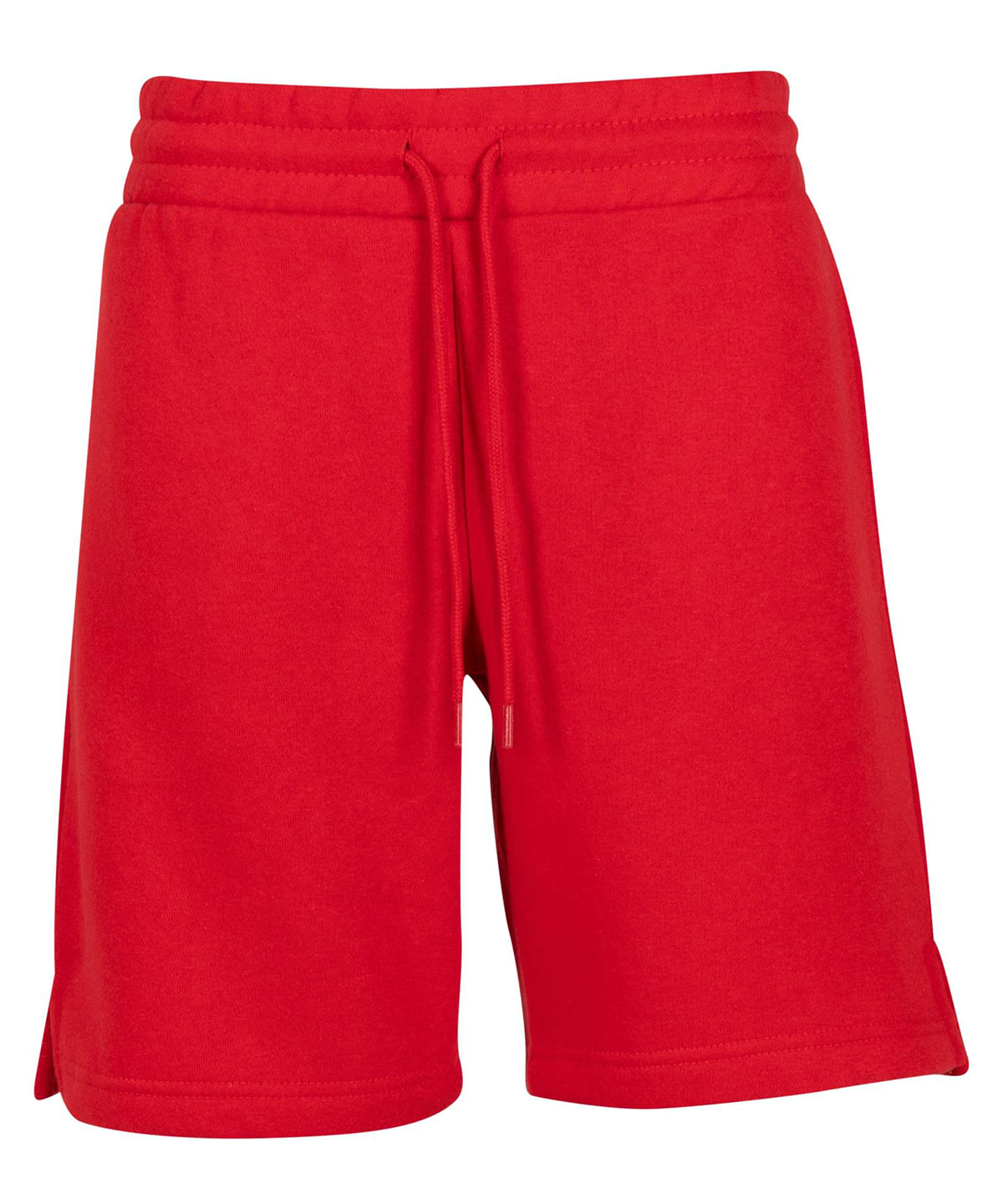 Build Your Brand Basic BB032 Women’s basic sweat shorts in City Red