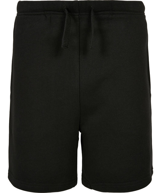 Build Your Brand Basic BB034 Kids basic sweat shorts in Black