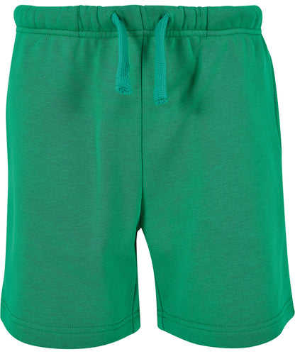 Build Your Brand Basic BB034 Kids basic sweat shorts in Grass Green