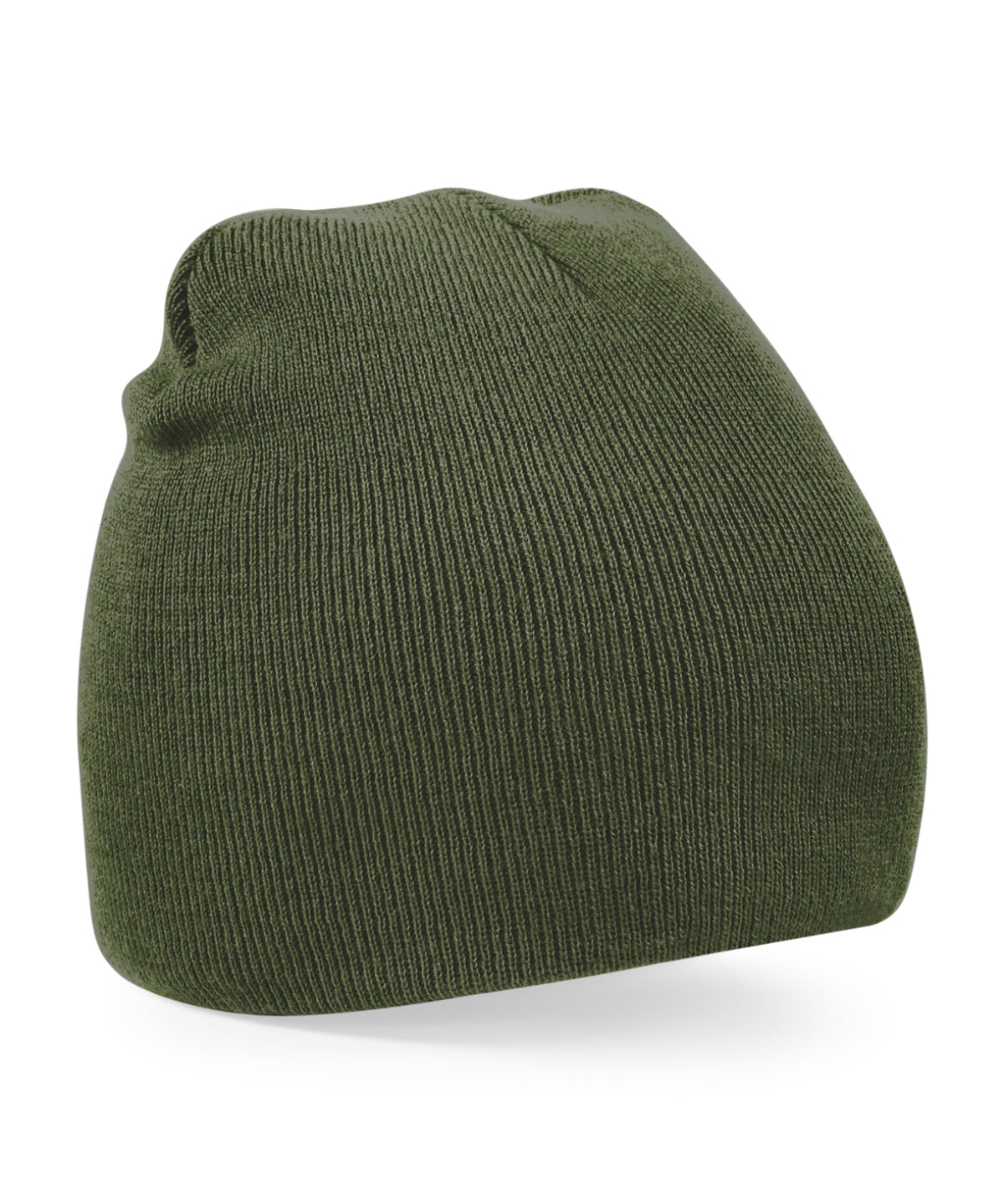 Beechfield BC044 Two-tone pull-on beanie in Olive Green