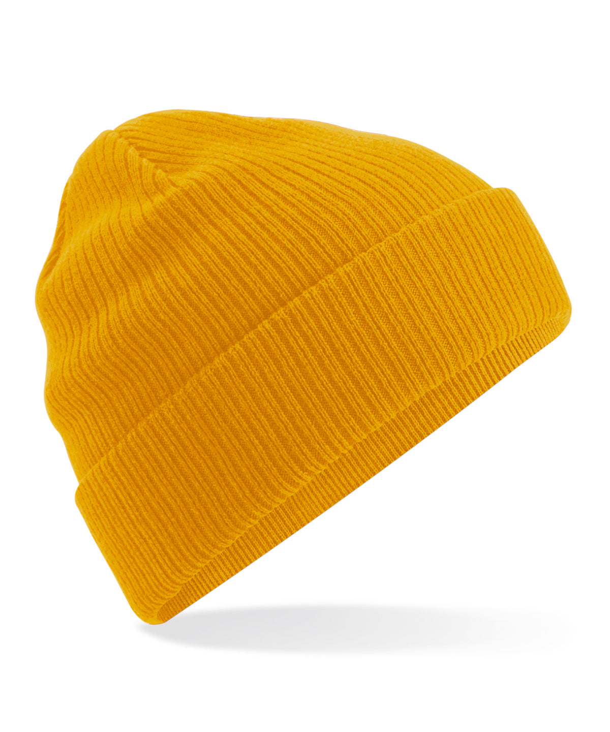 Beechfield BC050 Organic cotton beanie in Mustard