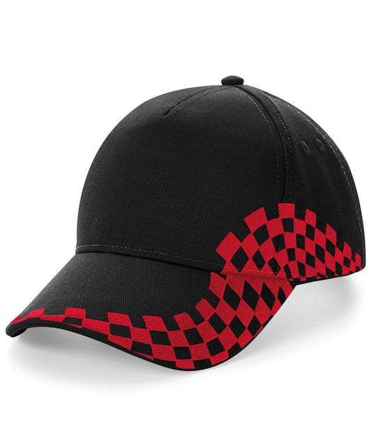 Beechfield BC159 Grand Prix cap in Black/Classic Red