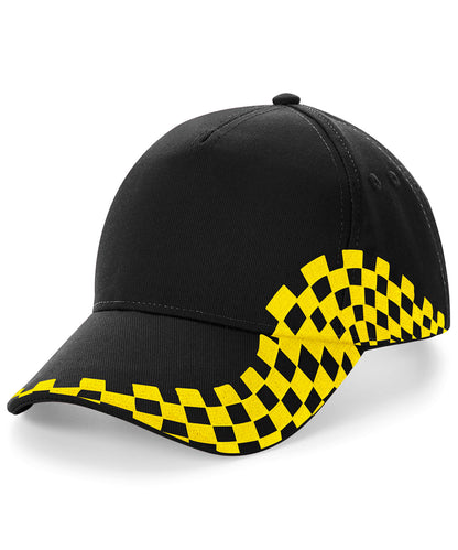 Beechfield BC159 Grand Prix cap in Black/Yellow