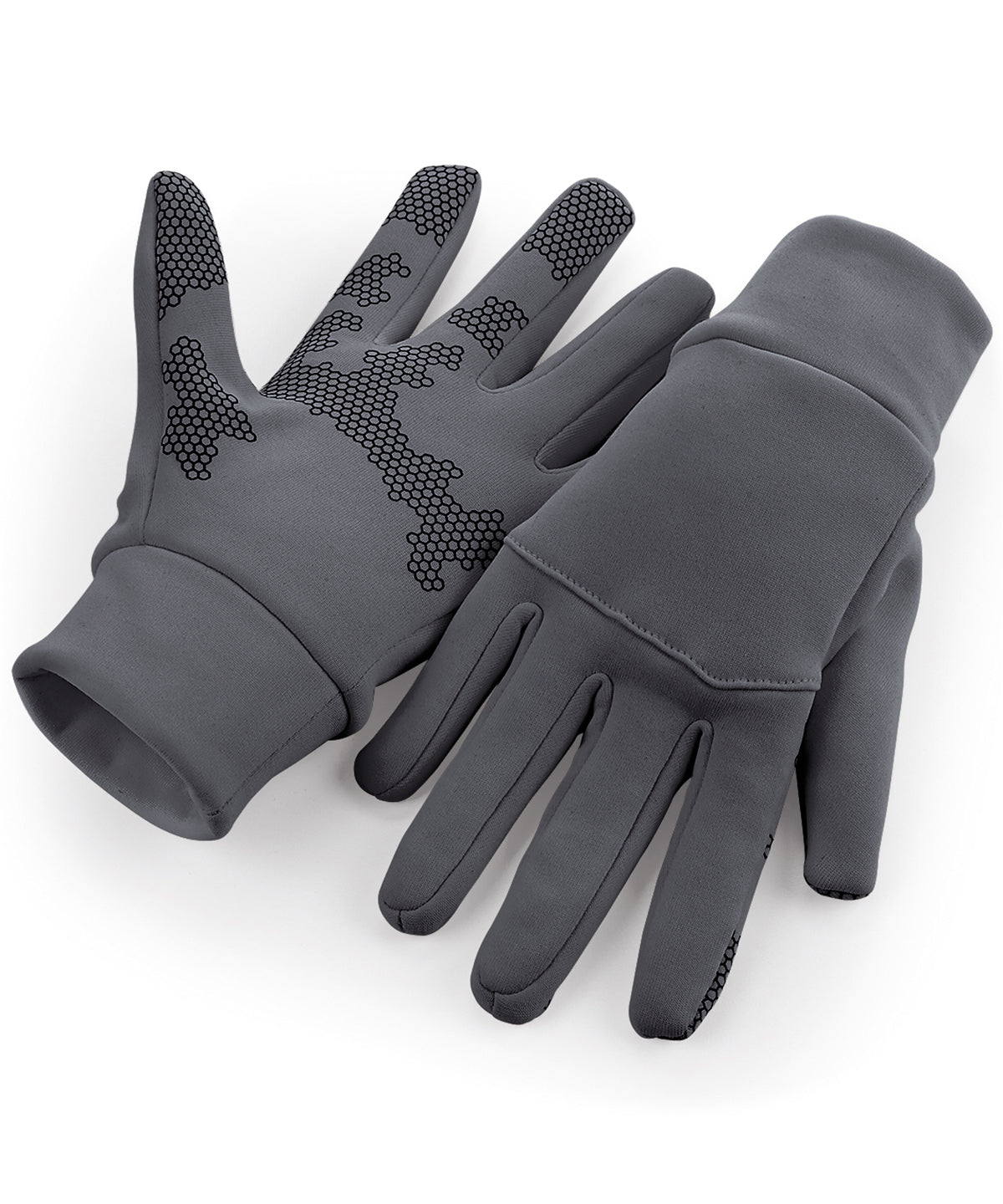 Beechfield BC310 Softshell sports tech gloves in Graphite Grey