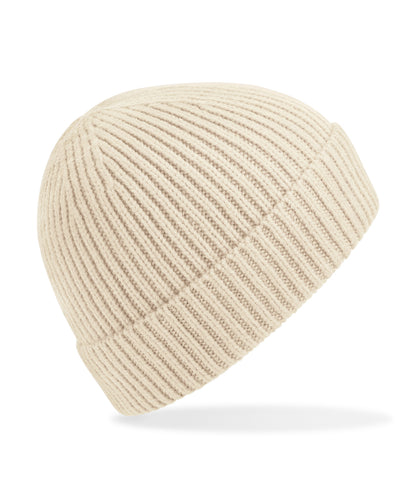 Beechfield BC380 Engineered knit ribbed beanie in Oatmeal