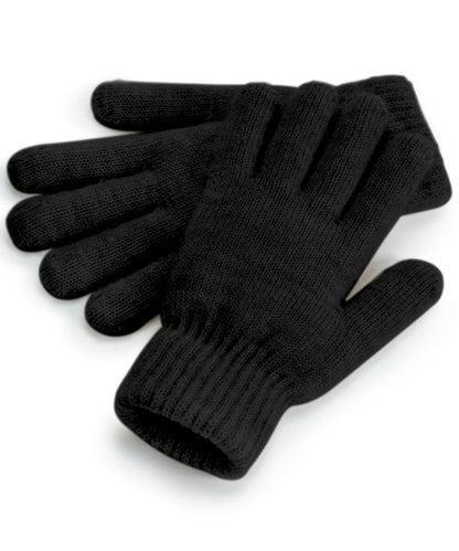 Beechfield BC387 Cosy ribbed-cuff gloves in Black Marl