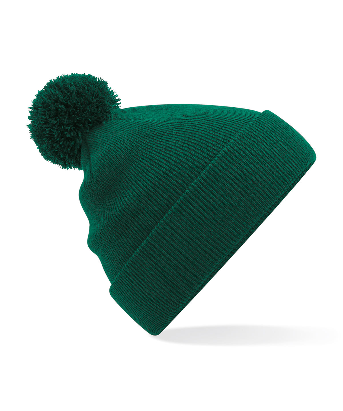 Beechfield BC426 Original pom pom beanie in Bottle Green