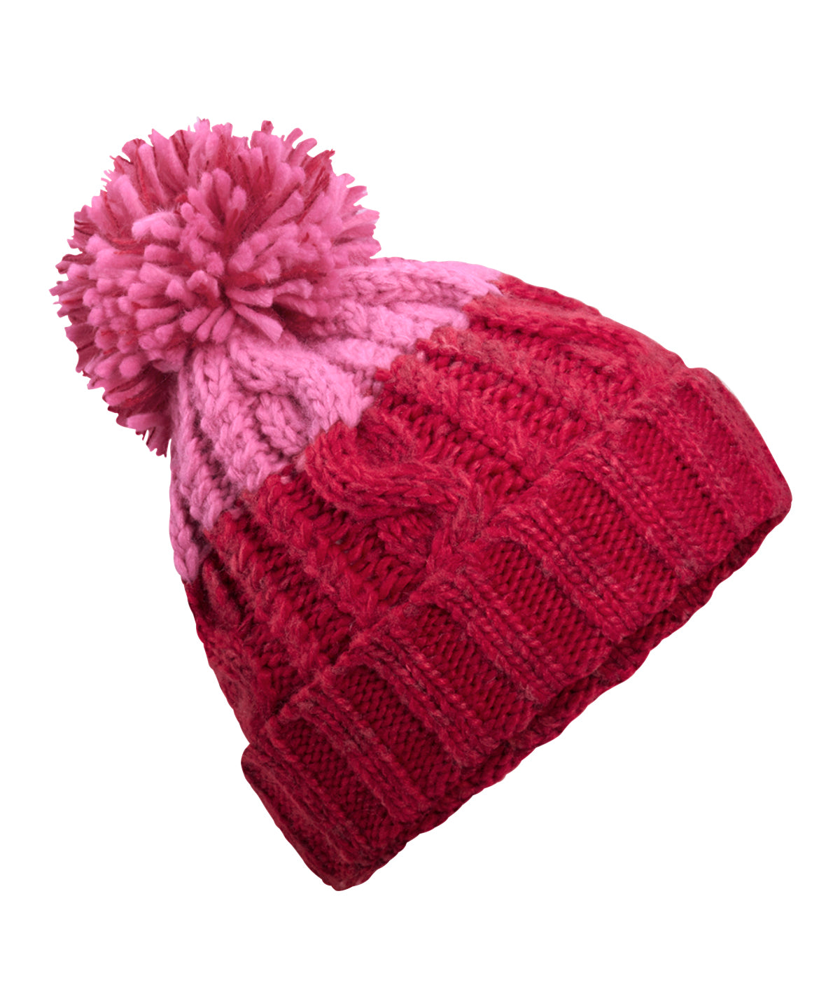Beechfield BC437 Apres beanie in Classic Red/True Pink