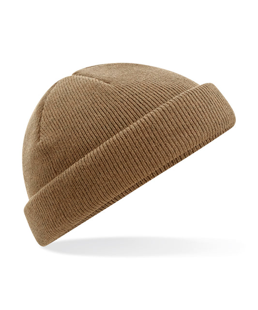 Beechfield BC43R Recycled mini fisherman beanie in Biscuit