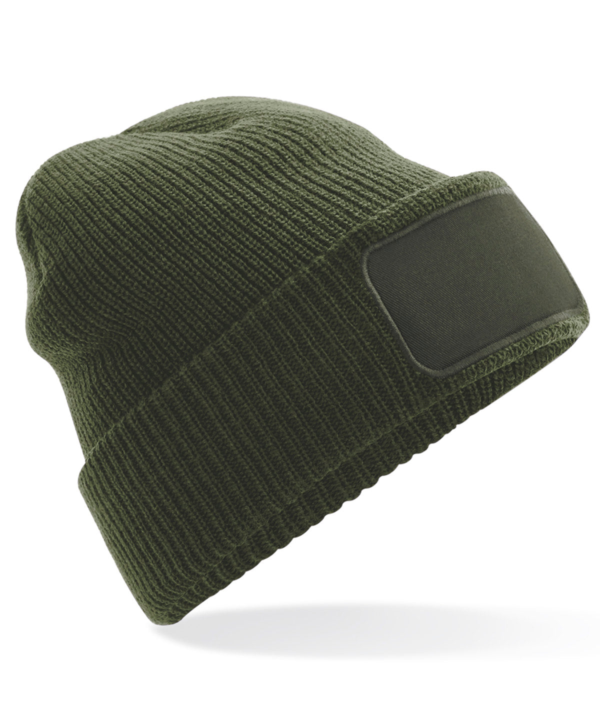 Beechfield BC440 Thinsulate™ patch beanie in Olive Green