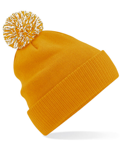 Beechfield BC450 Snowstar® beanie in Mustard/Off White