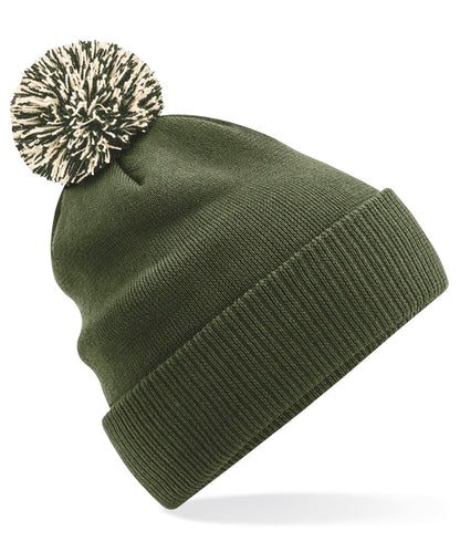 Beechfield BC450 Snowstar® beanie in Olive Green/Oatmeal