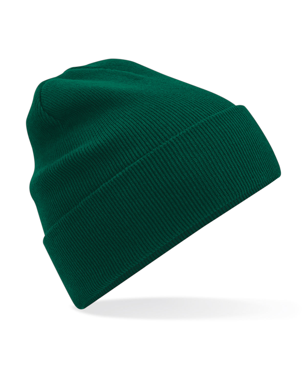 Beechfield BC45N Organic cotton original cuffed beanie in Bottle Green