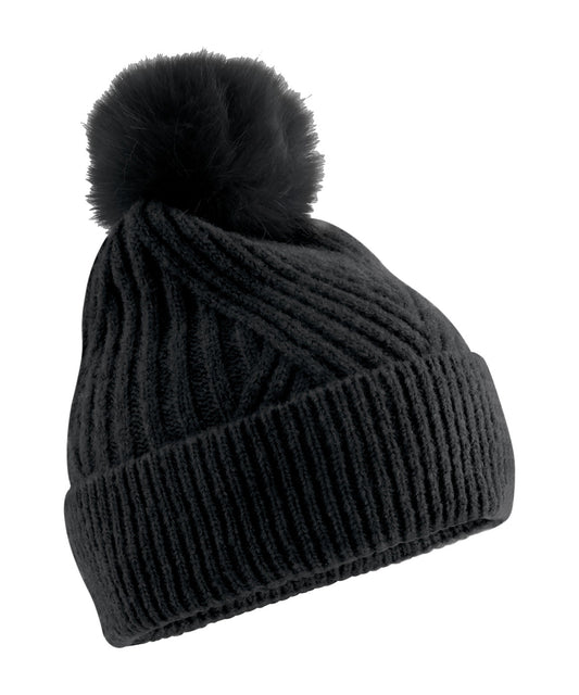 Beechfield BC529 Snow luxe beanie in Black