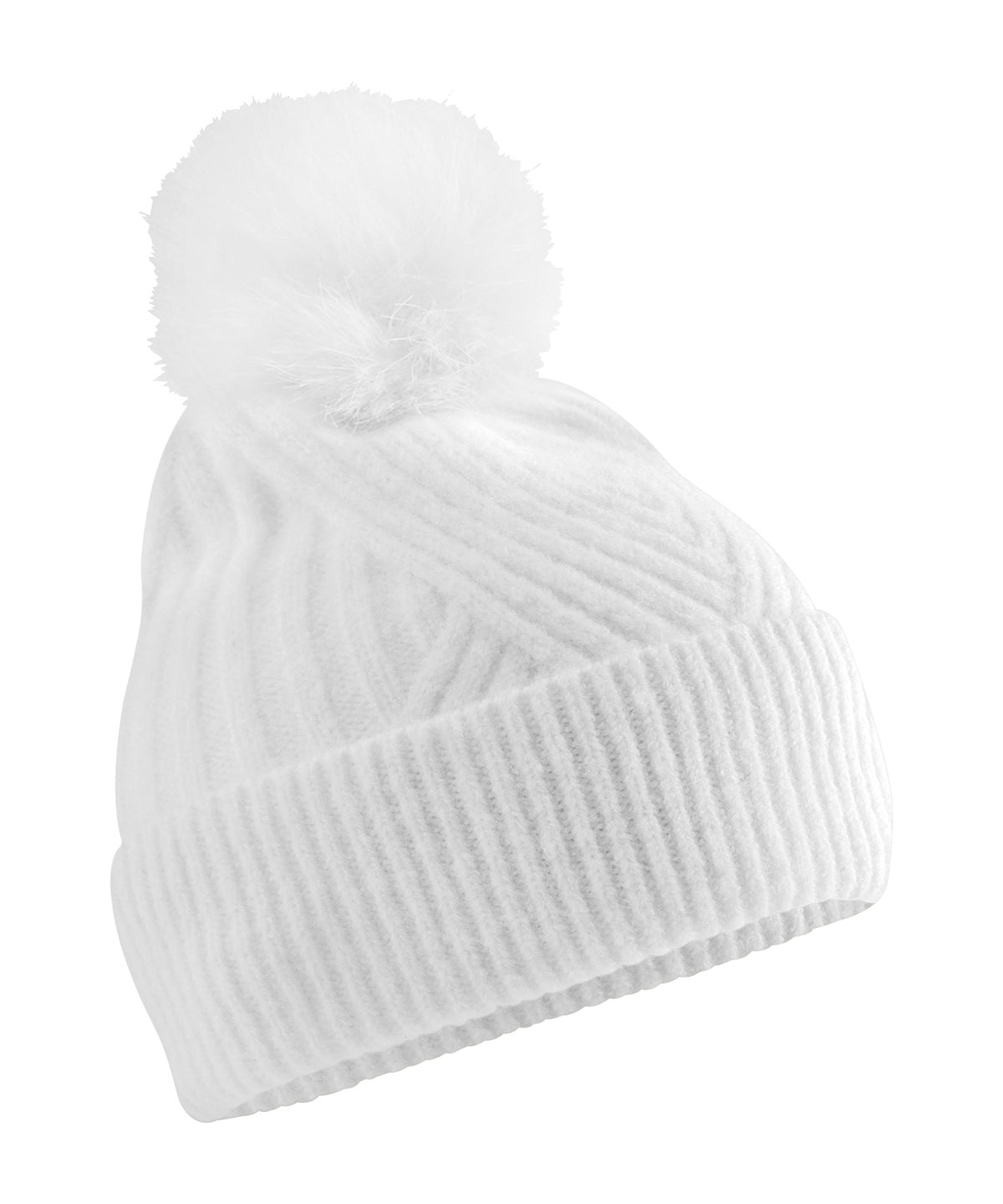 Beechfield BC529 Snow luxe beanie in White