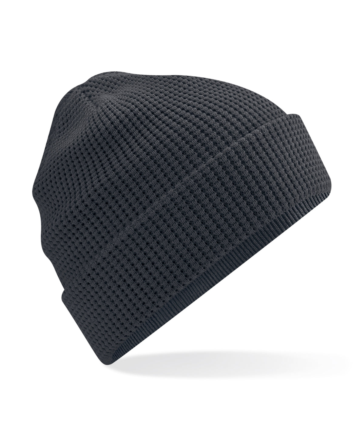 Beechfield BC52N Organic cotton waffle beanie in Graphite Grey
