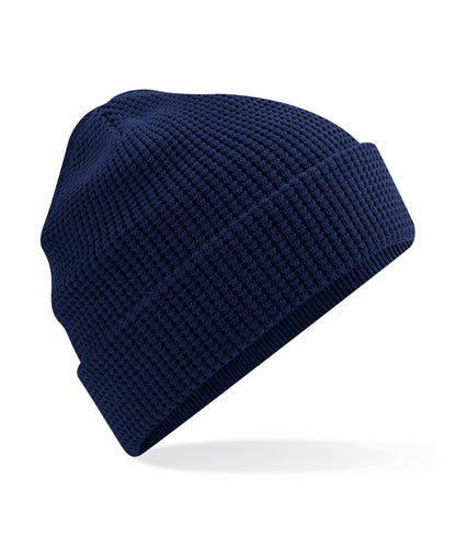 Beechfield BC52N Organic cotton waffle beanie in Oxford Navy