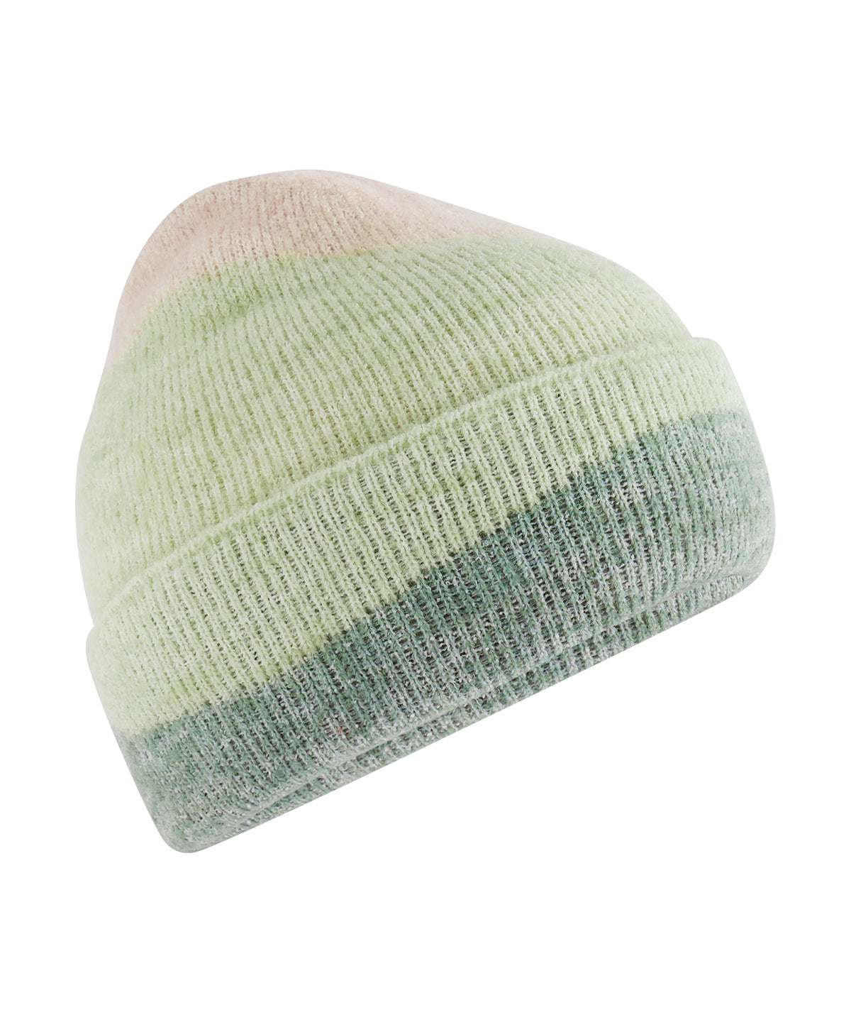 Beechfield BC532 Soft wave beanie in Almond/ Pistachio/ Dusty Green