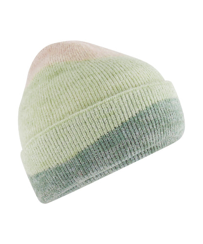 Beechfield BC532 Soft wave beanie in Almond/ Pistachio/ Dusty Green