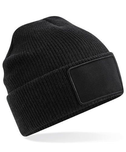 Beechfield BC540 Removable patch Thinsulate™ beanie in Black